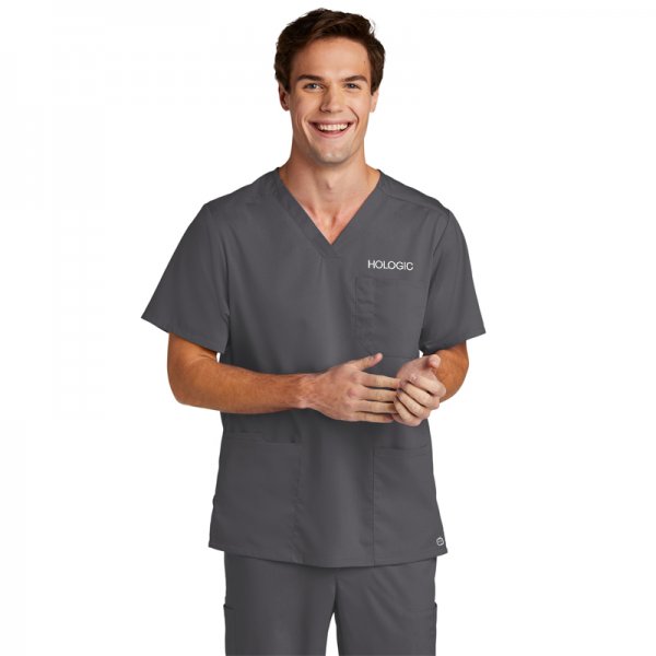 WonderWink&reg; Men's Premiere Flex&trade; V-Neck Top-0001